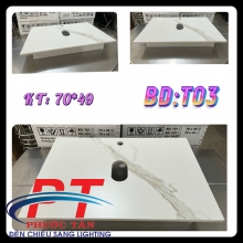 Bàn đá trắng T03 chống trầy - 70x49