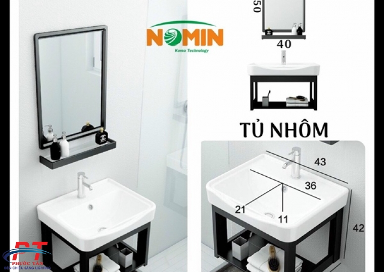 Tủ lavabo nhôm 401