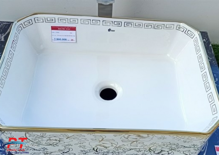 Lavabo chử nhật hoa văn