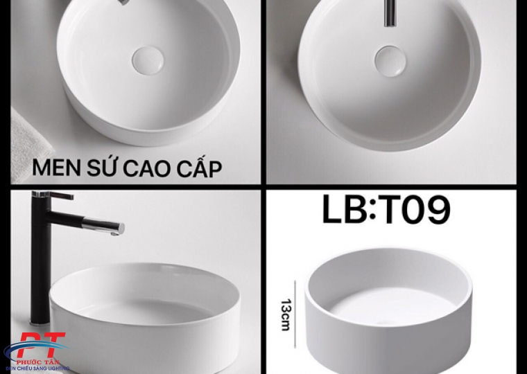 Lavabo sứ tròn T09