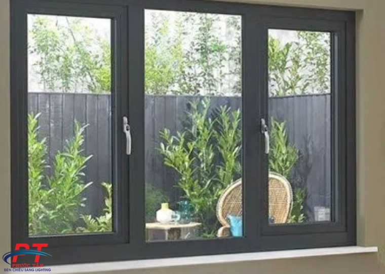 Cửa Sổ Nhôm 3 Cánh Màu Socola